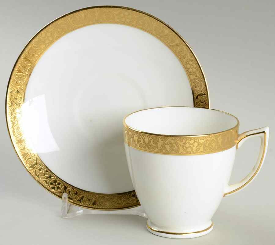 Westminster Footed Demitasse Cup & Saucer Set by Minton-1