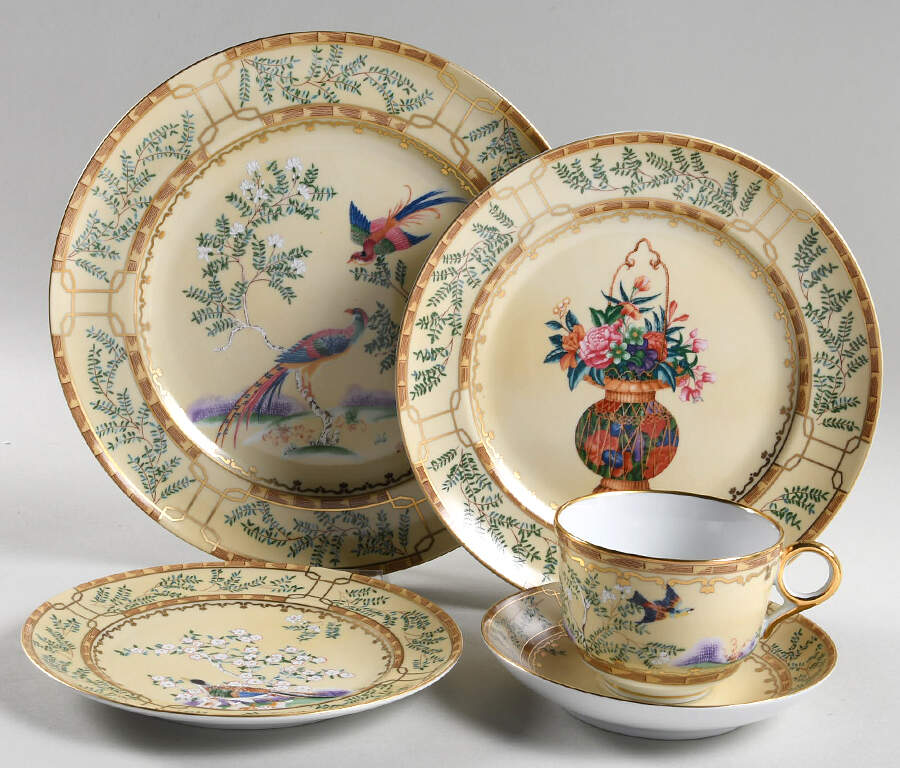 Ch'Ing Garden 5 Piece Place Setting by Mottahedeh-1