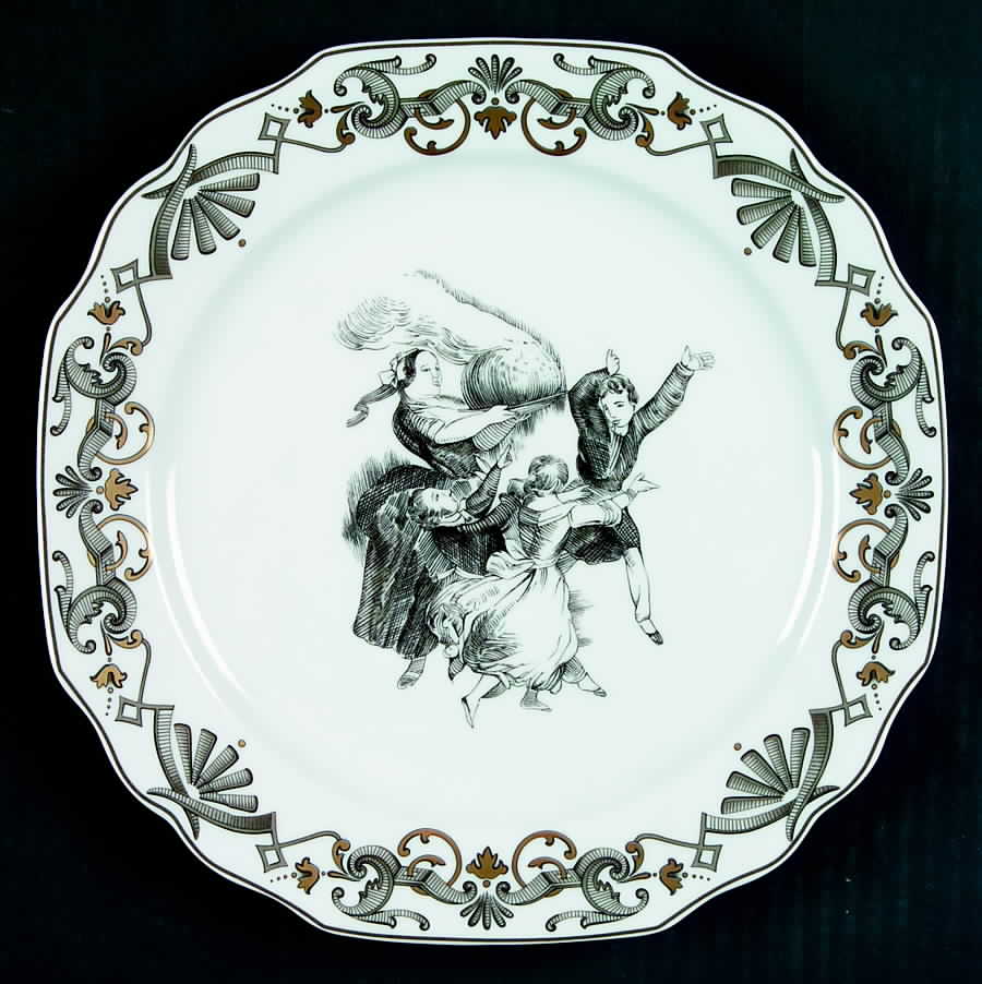 Vienna Evening Salad/Dessert Plate by Mottahedeh-1