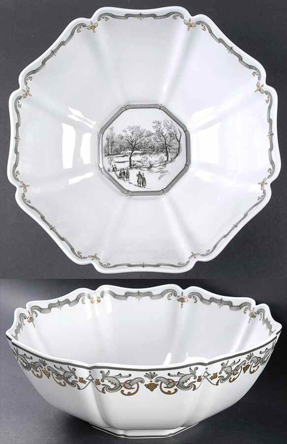 Vienna Evening 10" Round Vegetable Bowl by Mottahedeh-1