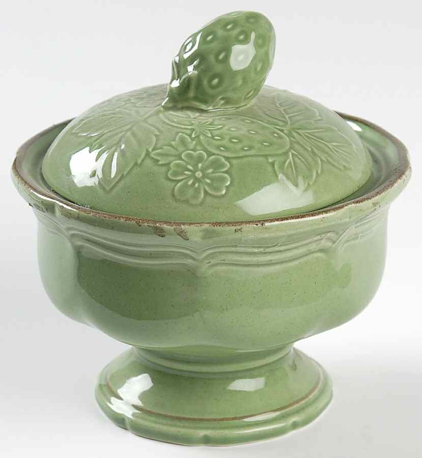 Key Lime Sugar Bowl & Lid by Mikasa-1