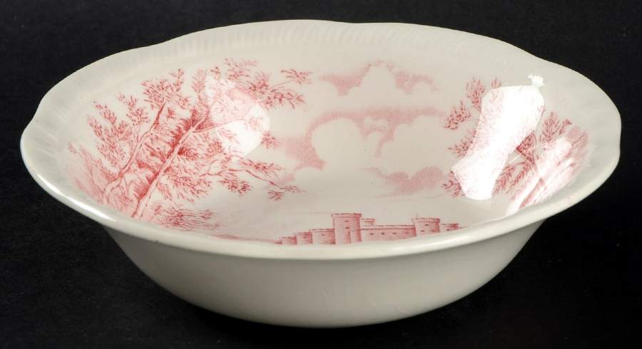 Queens Castle Pink Fruit/Dessert (Sauce) Bowl by Alfred Meakin-1
