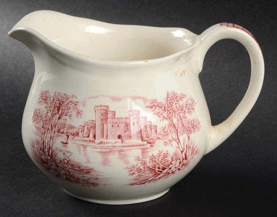 Queens Castle Pink Creamer by Alfred Meakin-1