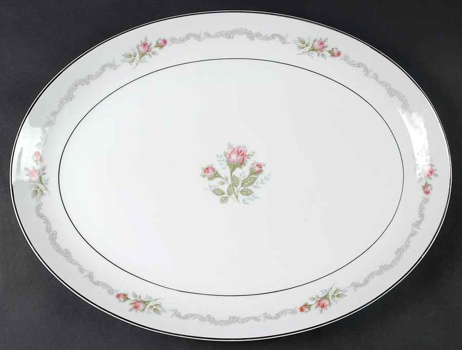 First Love 16" Oval Serving Platter by Mikasa-1