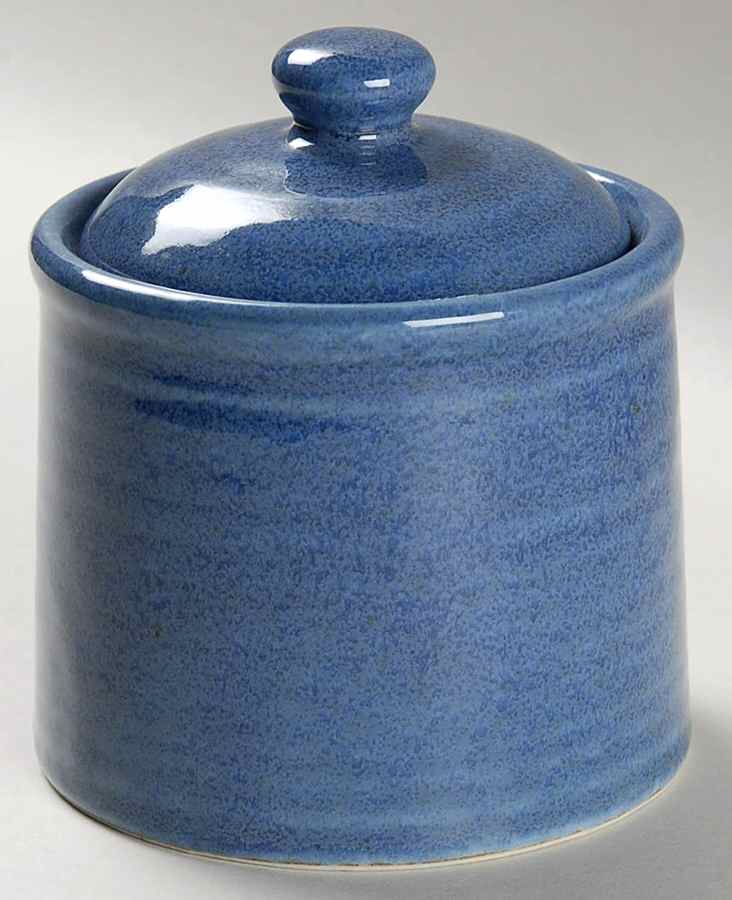 Potter's Craft Indigo Blue Sugar Bowl & Lid by Mikasa-1