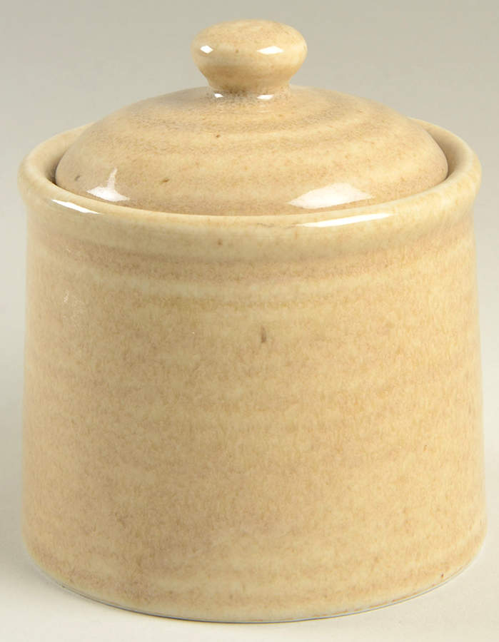 Potter's Craft Khaki Sugar Bowl & Lid by Mikasa-1