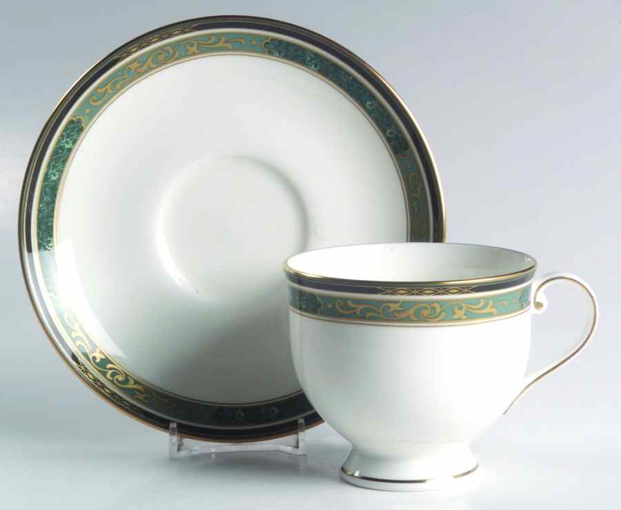 Venetian Manor Footed Cup & Saucer Set by Mikasa-1