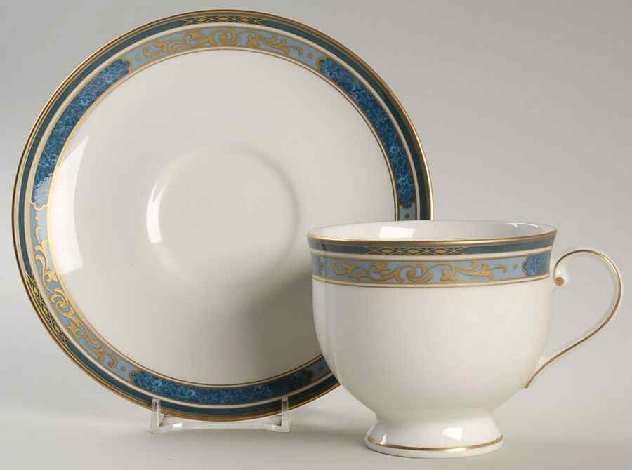 Imperial Manor Footed Cup & Saucer Set by Mikasa-1