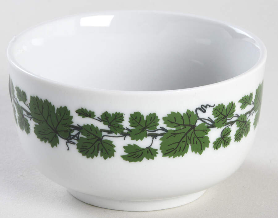 Full Green Vine (Scalloped, No Trim) Sugar Bowl No Lid by Meissen (Germany)-1
