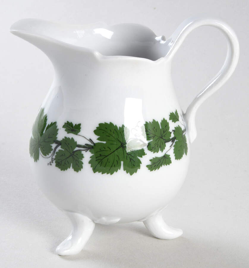 Full Green Vine (Scalloped, No Trim) Mini Creamer by Meissen (Germany)-1