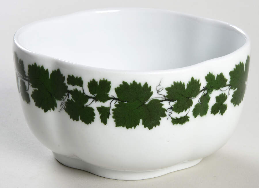 Full Green Vine (Scalloped, No Trim) Sugar Bowl No Lid by Meissen (Germany)-1