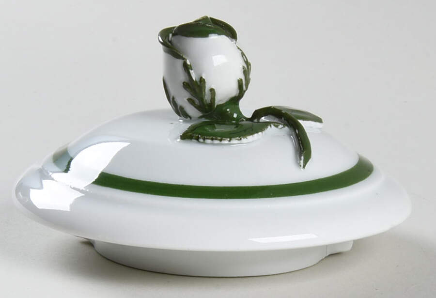 Full Green Vine (Scalloped, No Trim) Lid for Coffee Pot by Meissen (Germany)-1