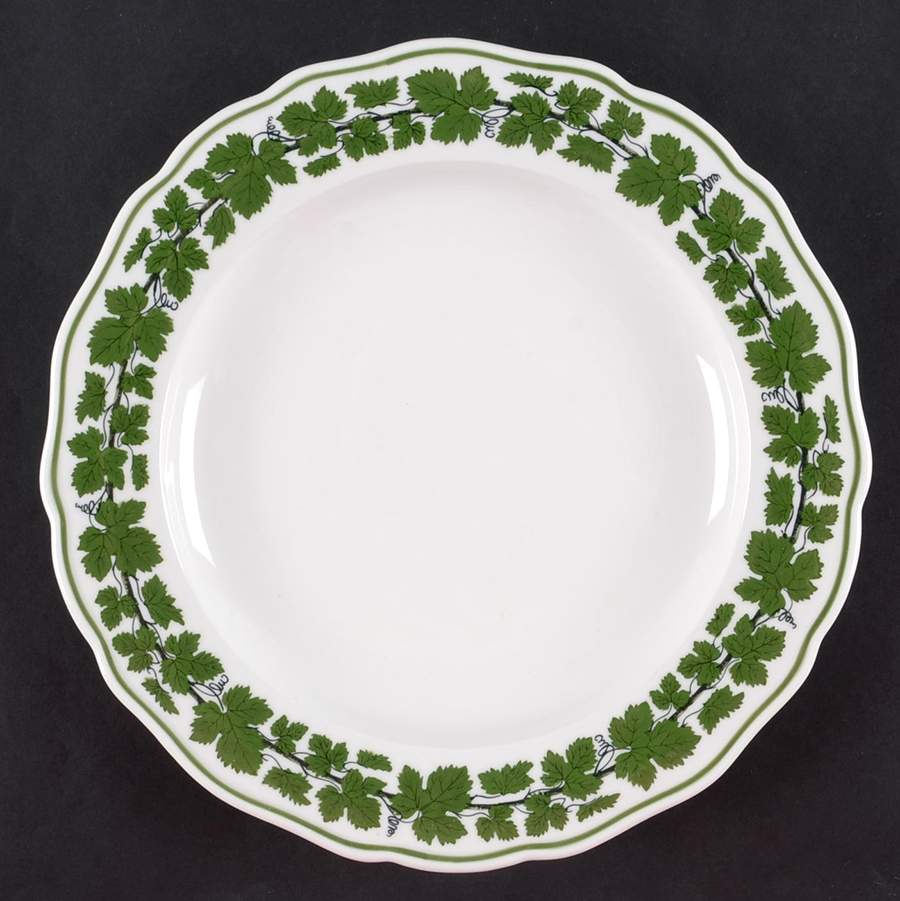 Full Green Vine (Scalloped, No Trim) Dinner Plate by Meissen (Germany)-1