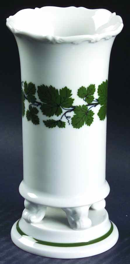 Full Green Vine (Scalloped, No Trim) 5" Bud Vase by Meissen (Germany)-1