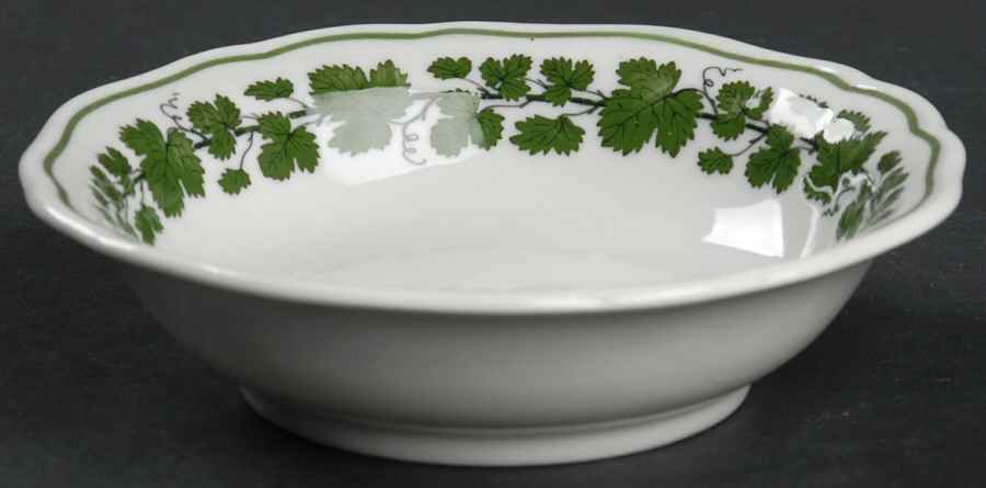 Full Green Vine (Scalloped, No Trim) Fruit/Dessert (Sauce) Bowl by Meissen (Germany)-1
