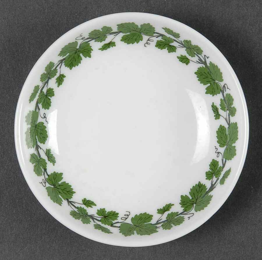 Full Green Vine (Scalloped, No Trim) Butter Pat by Meissen (Germany)-1