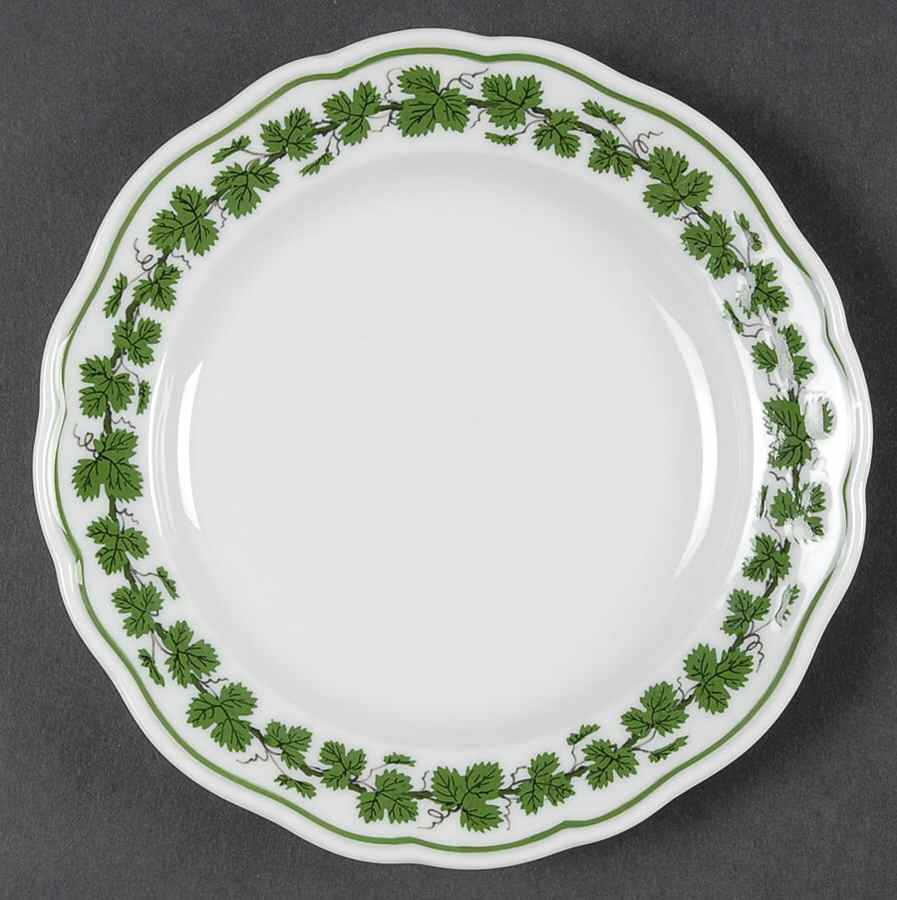 Full Green Vine (Scalloped, No Trim) Bread & Butter Plate by Meissen (Germany)-1
