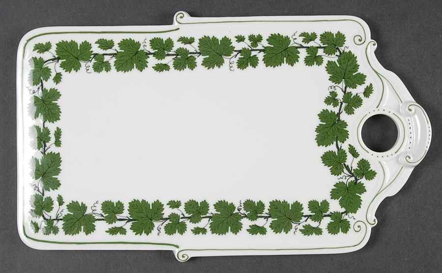 Full Green Vine (Scalloped, No Trim) Cheese and Cracker Board by Meissen (Germany)-1