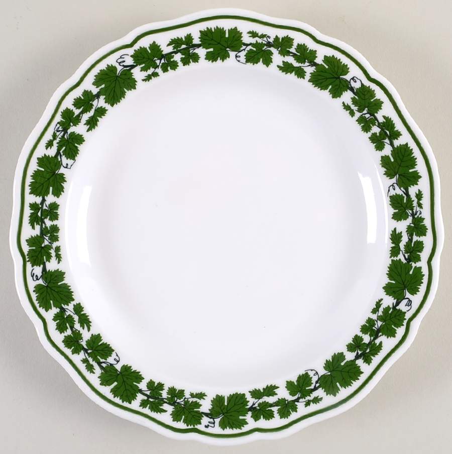 Full Green Vine (Scalloped, No Trim) Salad Plate by Meissen (Germany)-1