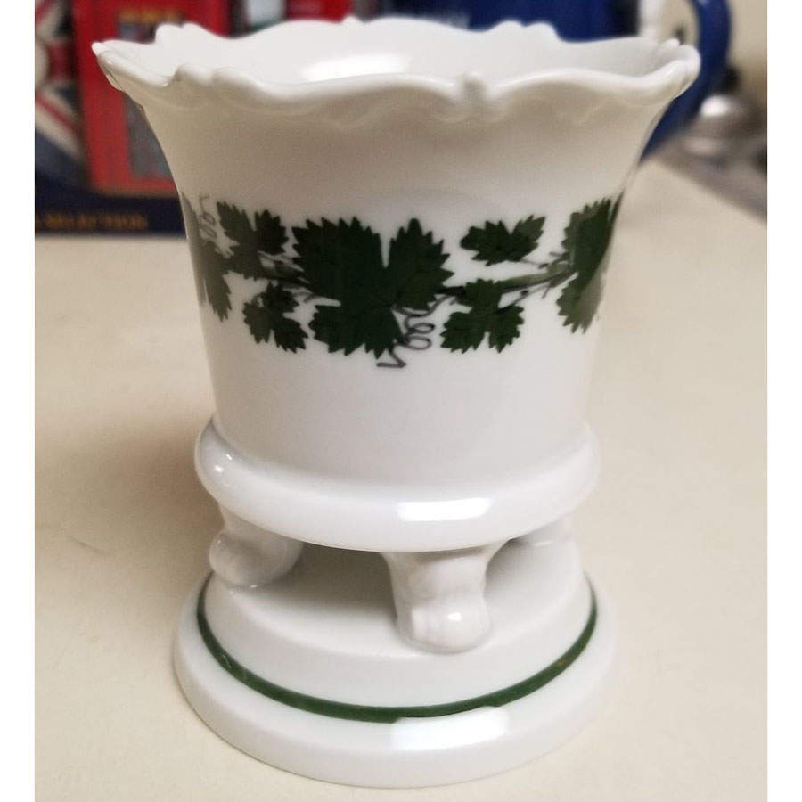 Full Green Vine (Smooth, No Trim) 3" Vase by Meissen (Germany)-1