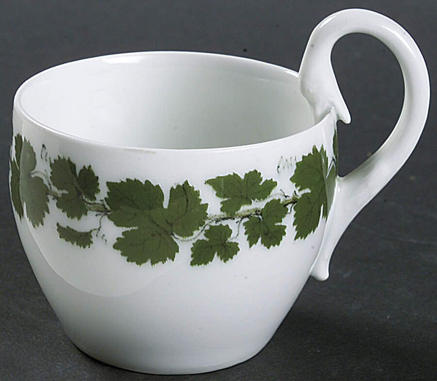 Full Green Vine (Smooth, No Trim) Flat Cup by Meissen (Germany)-1