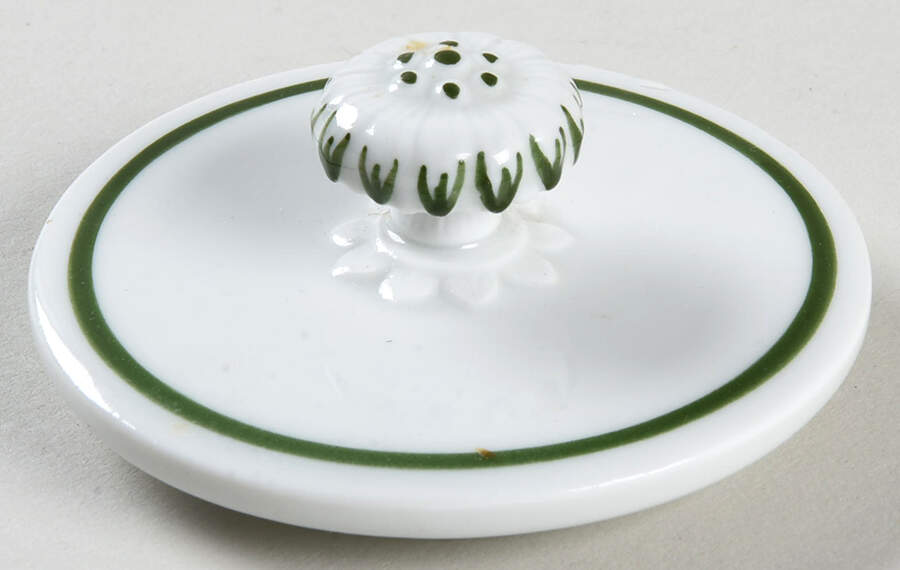Full Green Vine (Smooth, No Trim) Lid for Sugar Bowl by Meissen (Germany)-1