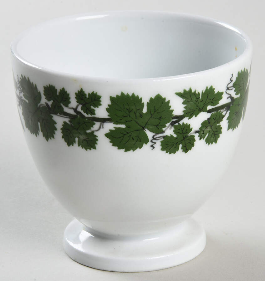 Full Green Vine (Smooth, No Trim) Sugar Bowl No Lid by Meissen (Germany)-1