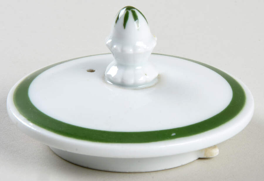 Full Green Vine (Smooth, No Trim) Lid for Mini Teapot by Meissen (Germany)-1