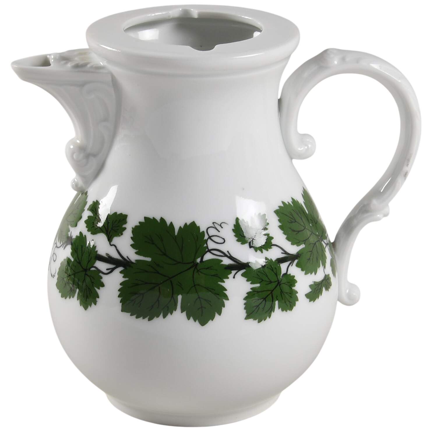 Full Green Vine (Smooth, No Trim) Mini Coffee Pot No Lid by Meissen (Germany)-1