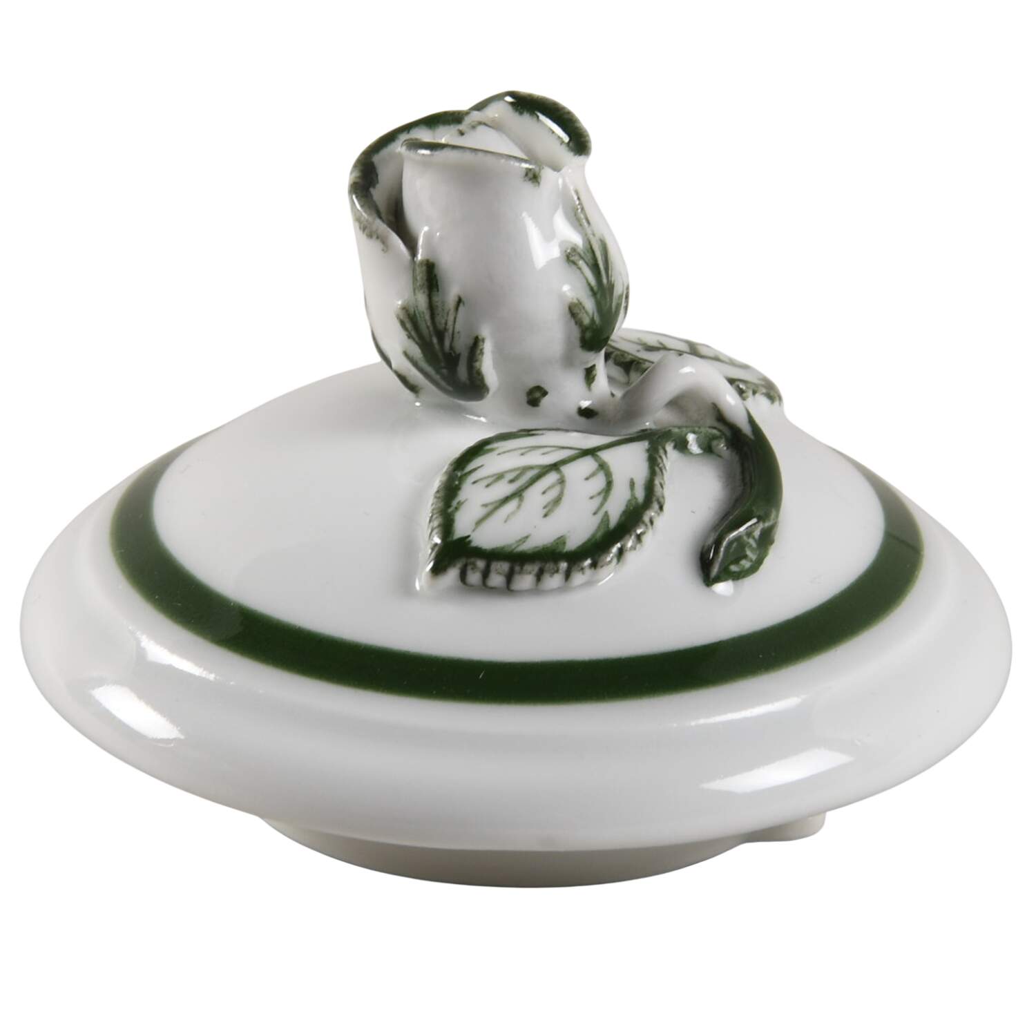 Full Green Vine (Smooth, No Trim) Lid for Mini Coffee Pot by Meissen (Germany)-1