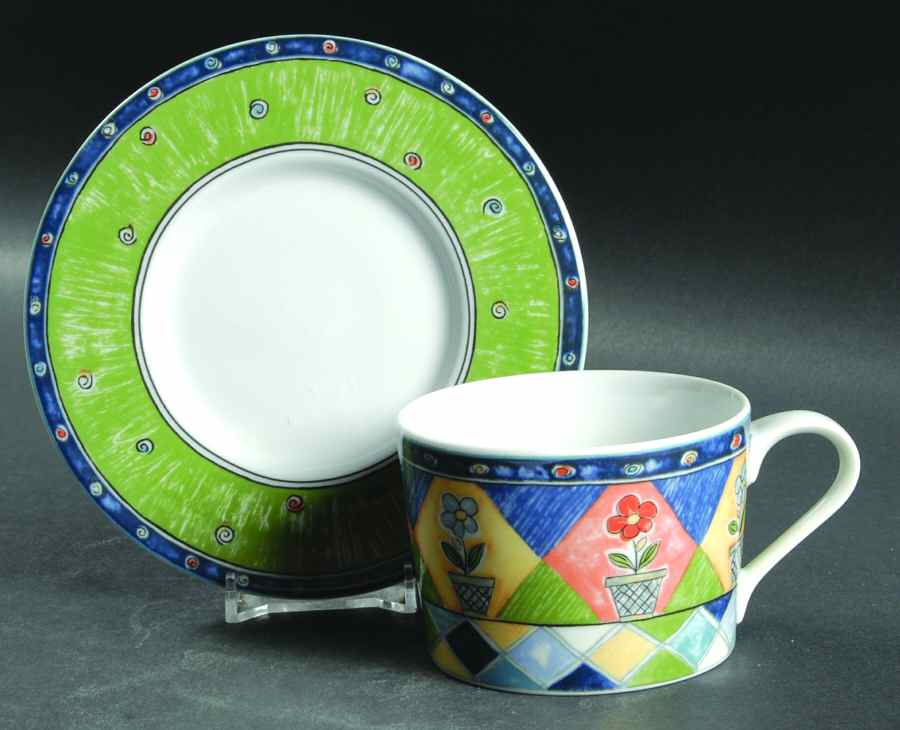Spring Gallery Flat Cup & Saucer Set by Mikasa-1