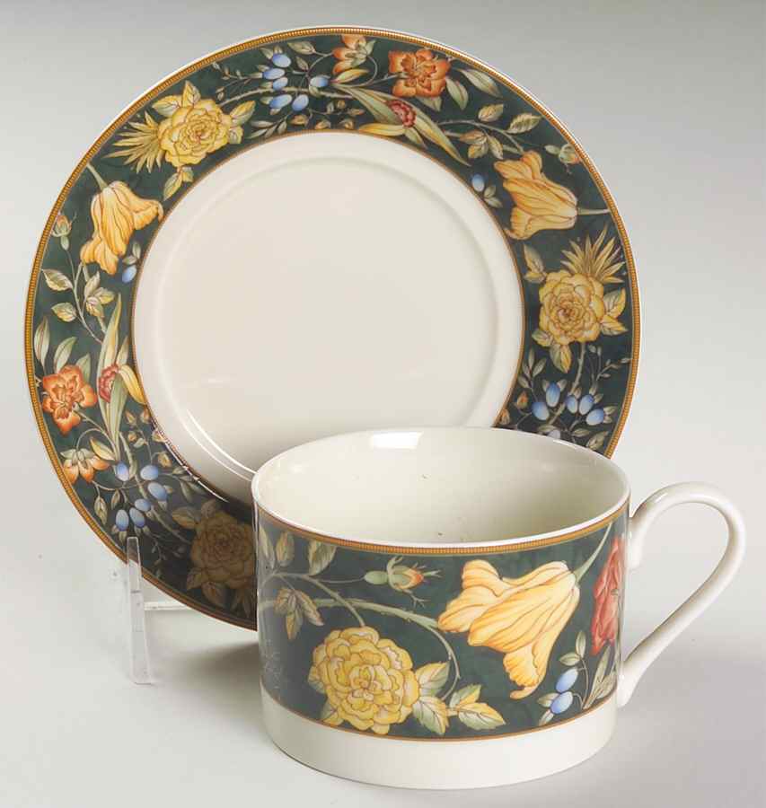 Meadow Vista Flat Cup & Saucer Set by Mikasa-1