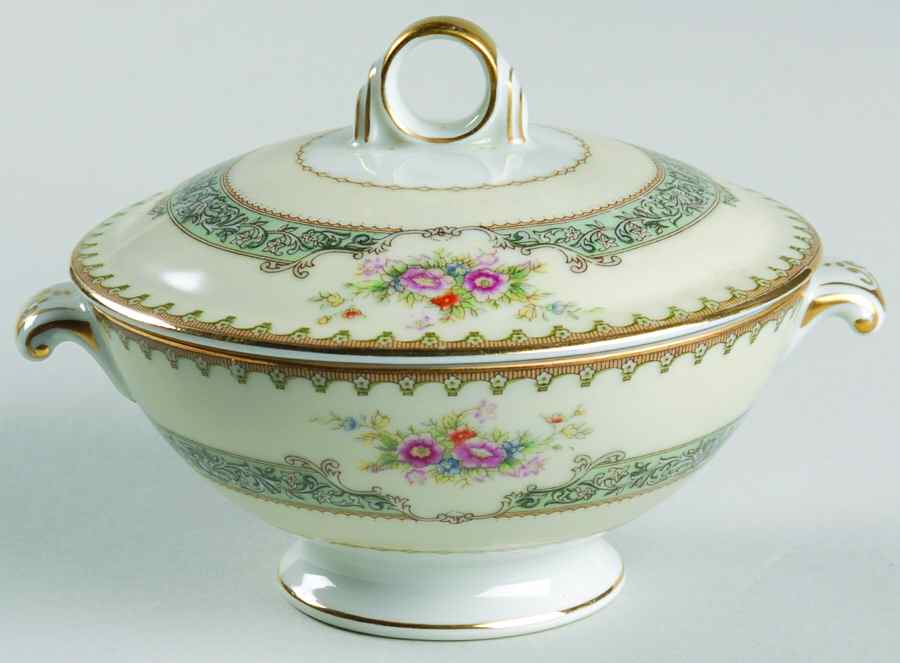 Dexter (Unknown Shape) Sugar Bowl & Lid by Meito-1