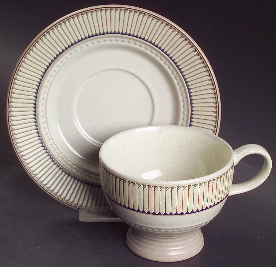 Libretto Footed Cup & Saucer Set by Mikasa-1