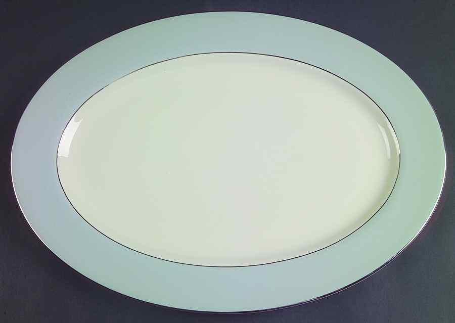 Sea Mist 15" Oval Serving Platter by Marquise-1