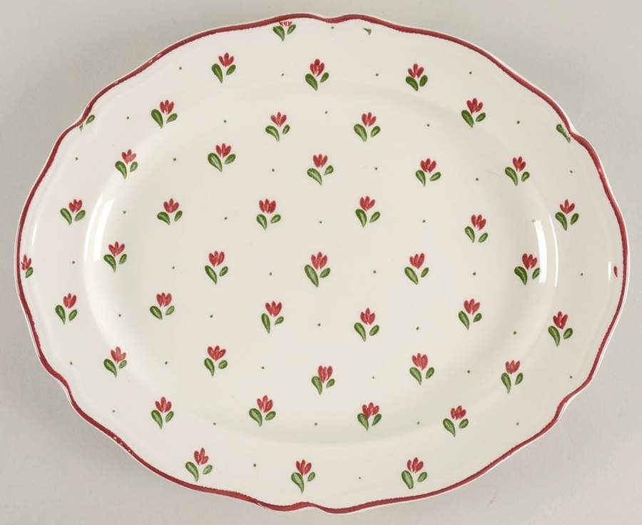 Bonjour 12" Oval Serving Platter by J & G Meakin-1