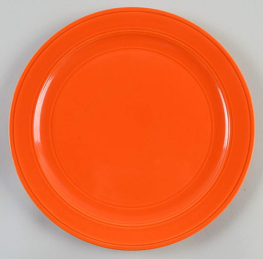 Early California Orange Large Luncheon Plate by Metlox - Poppytrail - Vernon-1