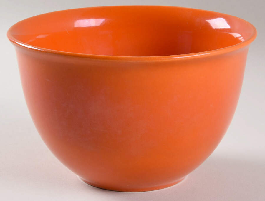 Early California Orange 7" Mixing Bowl by Metlox - Poppytrail - Vernon-1