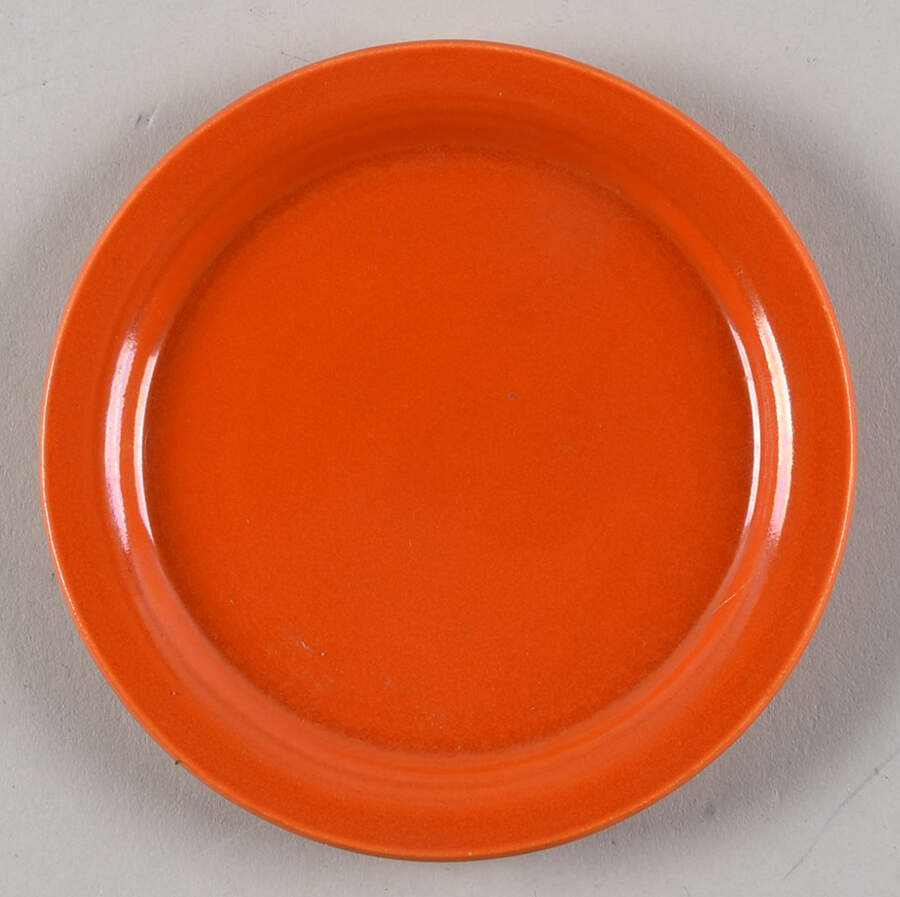 Early California Orange Coaster by Metlox - Poppytrail - Vernon-1
