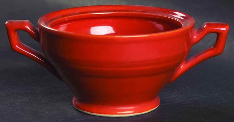 Early California Orange Sugar Bowl No Lid by Metlox - Poppytrail - Vernon-1