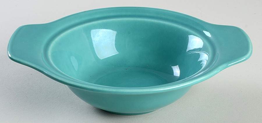 Early California Green Lugged Chowder Bowl by Metlox - Poppytrail - Vernon-1