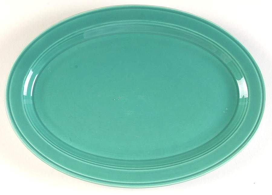 Early California Green 12" Oval Serving Platter by Metlox - Poppytrail - Vernon-1