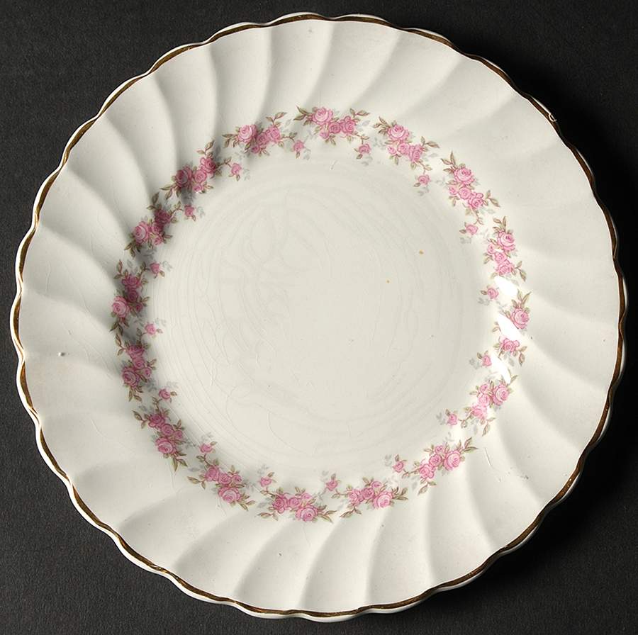 Pink Petite Dessert/Pie Plate by Myott Staffordshire-1