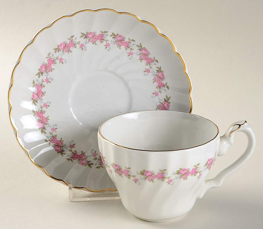 Pink Petite Flat Cup & Saucer Set by Myott Staffordshire-1