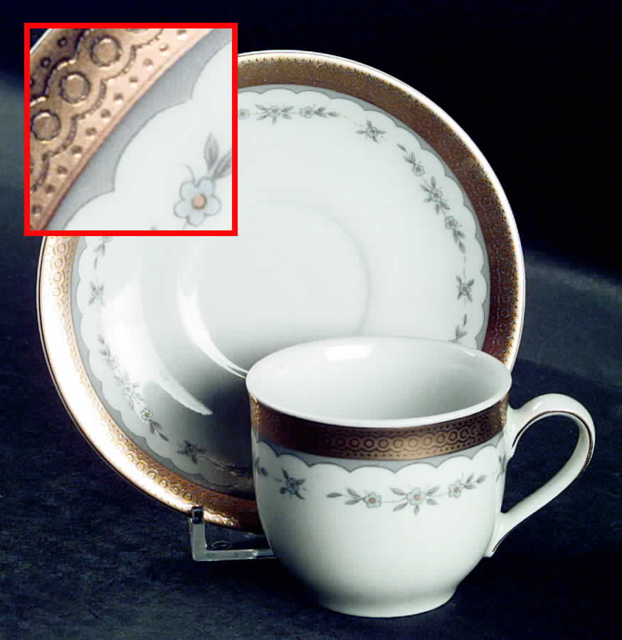 MIT50 Flat Demitasse Cup & Saucer Set by Mitterteich-1