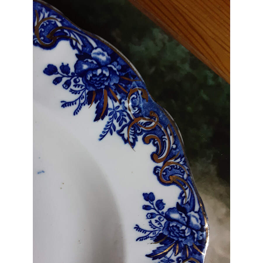 Majestic Blue (Scalloped) Dinner Plate by John Maddock & Sons-1