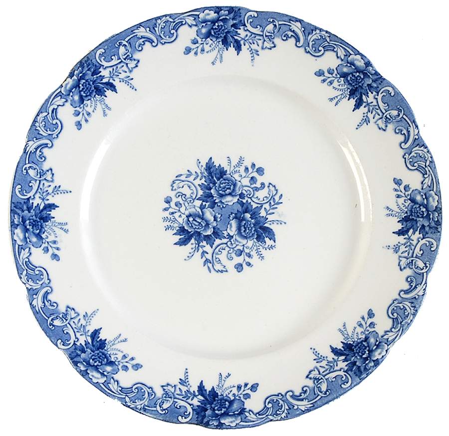 Majestic Blue (Scalloped) Salad Plate by John Maddock & Sons-1