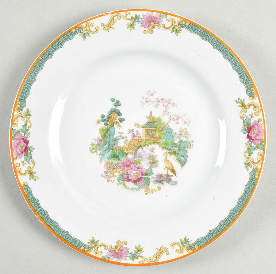 Flamingo Dessert/Pie Plate by Myott Staffordshire-1