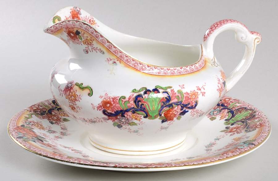 Marlborough Gravy Boat & Underplate by John Maddock & Sons-1