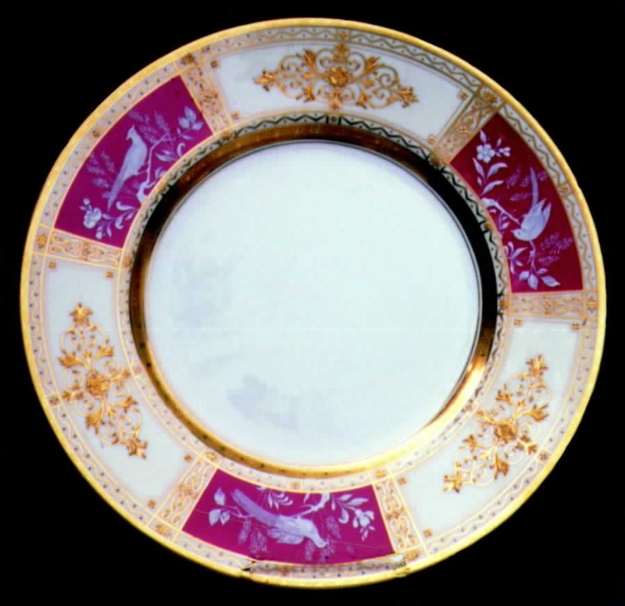 Exotic Birds Red Dinner Plate by Minton-1